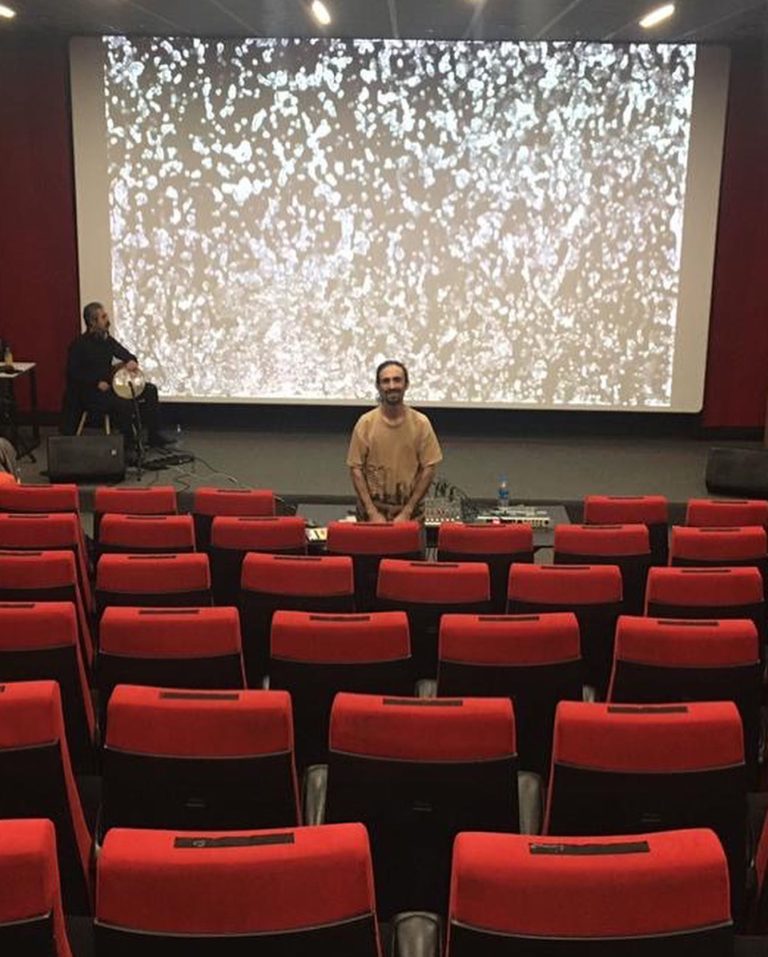 Setting up in the cinema