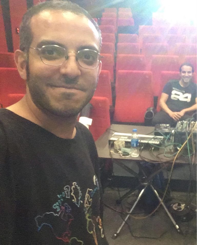 At the sound desk
