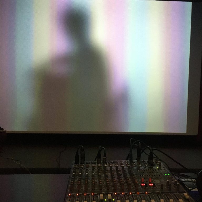The screen during the performance